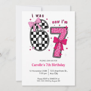 Süß war ich 6 jetzt bin ich 7 Geburtstag Einladung