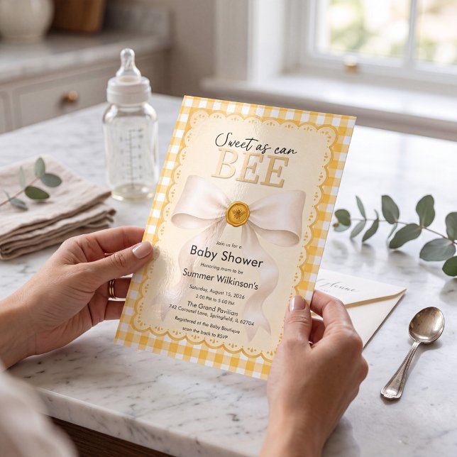 Süß wie Can Bee Baby Shower mit QR-Code Einladung (Von Creator hochgeladen)