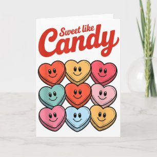 Süß wie Candy Cute Candy Herz Valentinstag Liebe G Karte