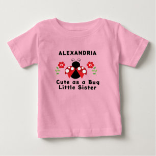 Süß wie ein Marienkäfer-Schwester-T-Shirt Baby T-shirt