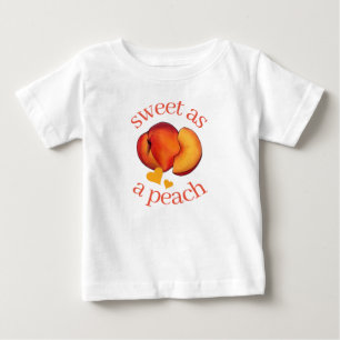 Süß wie ein Pfirsich Reife Georgia Pfirsiche Obst Baby T-shirt