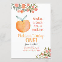 Süß wie ein Pfirsich und so viel Spaß Geburtstag