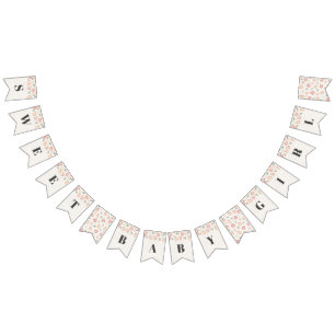 süß wie ein pfirsichfarbenes Babyduschbanner Wimpelkette