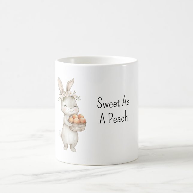Süß wie ein Pfirsichhase Kaffeetasse (Mittel)