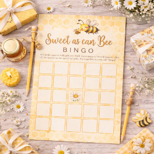 Süß wie eine Biene - Baby Shower Bingo Spiel Briefpapier