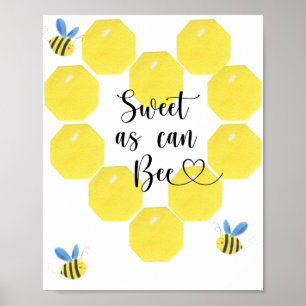 Süß wie eine Biene. Bienenparty Poster