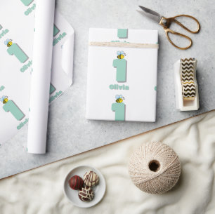 Süß wie eine Biene Eins 1. Geburtstag Süße Hummel Geschenkpapier