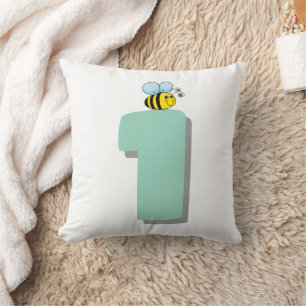 Süß wie eine Biene Eins 1. Geburtstag Süße Hummel Kissen