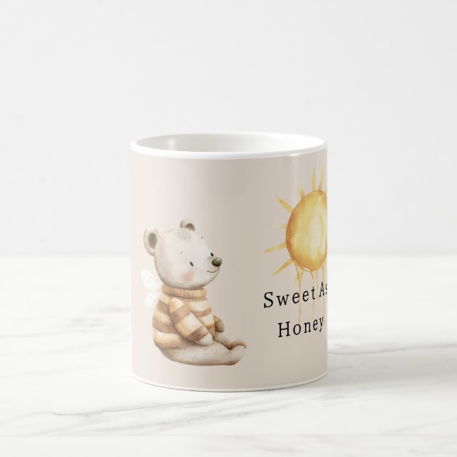 Süß wie Honig Biene Bär Sonne Kaffeetasse (Mittel)