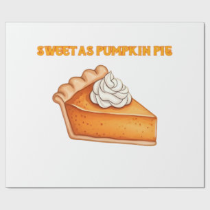 Süß wie Kürbiskuchen � Herbst Thanksgiving Dessert Geschenkpapier