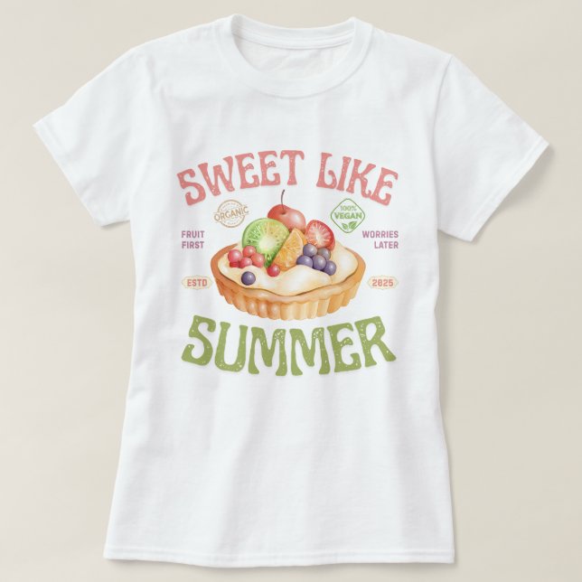 Süß wie Sommer, Wasserfarbenfrüchte T-Shirt (Design vorne)
