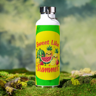 Süß wie sommerlich süße Früchte Edelstahl Trinkflasche