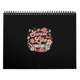 Süß wie sommerliche niedliche Erdbeere Kirsche Flo Kalender
