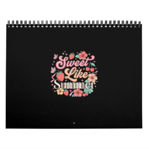 Süß wie sommerliche niedliche Erdbeere Kirsche Flo Kalender