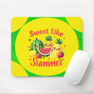 Süß wie sommerliche niedliche Kawaii-Früchte Mousepad