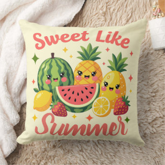 Süß wie sommerliche süße Fruchtfreunde Kissen