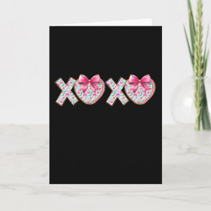 Süß Xoxo Rosa Weiblich Valentinstag Kokette Schlei Karte