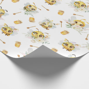 Süß zur Biene EINS Bumble Bee 1. Geburtstag Geschenkpapier