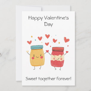 Süß Zusammen Forever – Niedliche Valentinsgrüße Karte