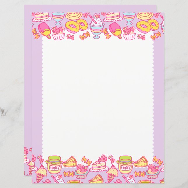 Süßbäckerei und Getränke Lila (Vorne/Hinten)