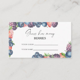 Süßbeere - schätzen Sie, wie viele Beeren das Brau Begleitkarte