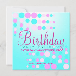 Süßbläschen Party / Einladung zum Geburtstag