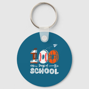 Süße 100. Baseball-Fußball-Tag-Basketball-Schule Schlüsselanhänger