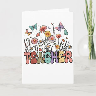 Süße 100 Tage Schule Florale Schmetterlinge Kinder Karte