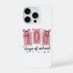 Süße 100 Tage Schule Rosa Herzen Klassenzimmer iPhone 15 Pro Hülle