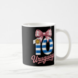 Süße 10 Uruguay Geburtstagsgirl Nummer 10 Fußball Kaffeetasse