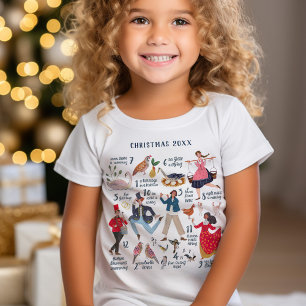 Süße 12 Tage Weihnachten Klassiker Kinder Mädchen T-Shirt