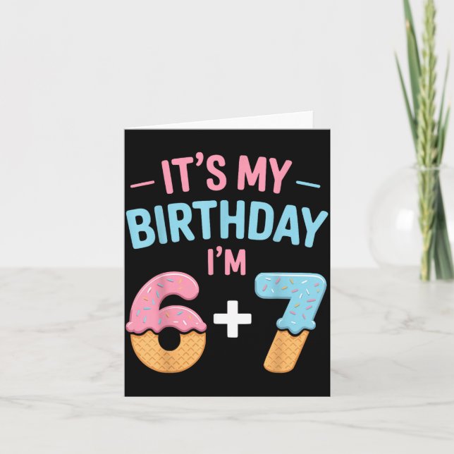 Süße 13. Geburtstag 13 Alt 6 Karte (Vorderseite)