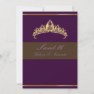 Süße 16/Amethyst tiara Einladung