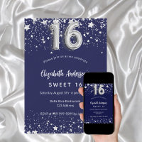 süße 16 blaue Silbersterne