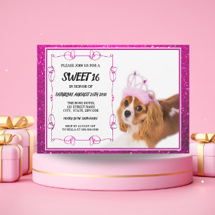 Süße 16 Cavalier King Charles Spaniel Einladung