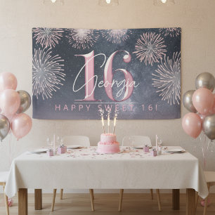 Süße 16 Feuerwerk-Midnight Blush ID984 Banner