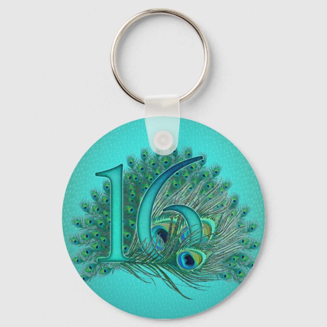 süße 16 Geburtstagsgeschmack Schlüsselanhänger (Vorderseite)