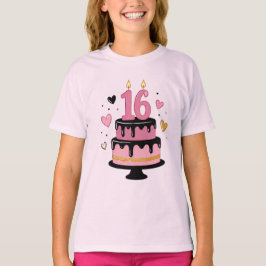 Süße 16 Geburtstagstorte Grafik Teen T-Shirt