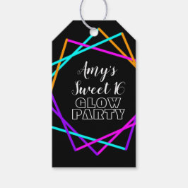 Süße 16 Neonglühen in den dunklen Bars zum Geburts Geschenkanhänger