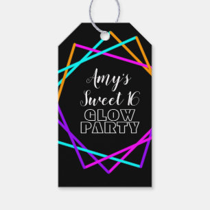 Süße 16 Neonglühen in den dunklen Bars zum Geburts Geschenkanhänger