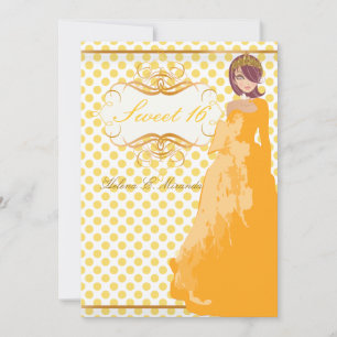 Süße 16/ Prinzessin/Punkte Einladung