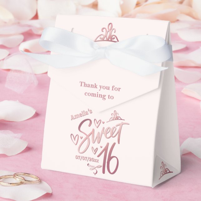 Süße 16 rosa Errötung Geschenkschachtel (Hochzeit)