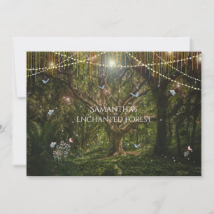 Süße 16 verzauberte Blume aus dem Wald Schmetterli Einladung