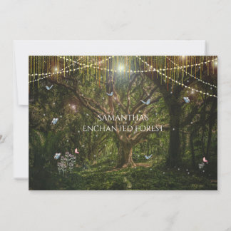 Süße 16 verzauberte Blume aus dem Wald Schmetterli Einladung