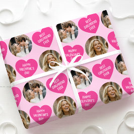 Süße 2 Foto Valentinstag Herz Freundin Rosa Geschenkpapier