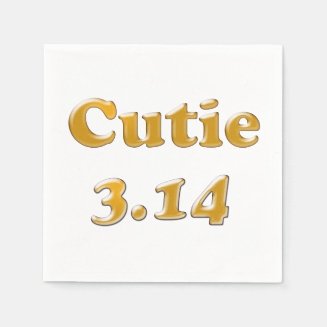 Süsse 3.14 Pi Tag Serviette (Vorderseite)