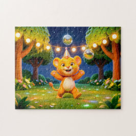 Süße 3D-Leo-Figur-Illustration Puzzle