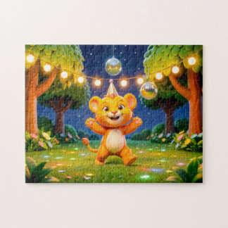 Süße 3D-Leo-Figur-Illustration Puzzle