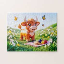 Süße 3D-Stier-Zodiac-Picknick Puzzle