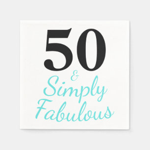 Süße 50 und einfach fabelhafte Geburtstag Serviette